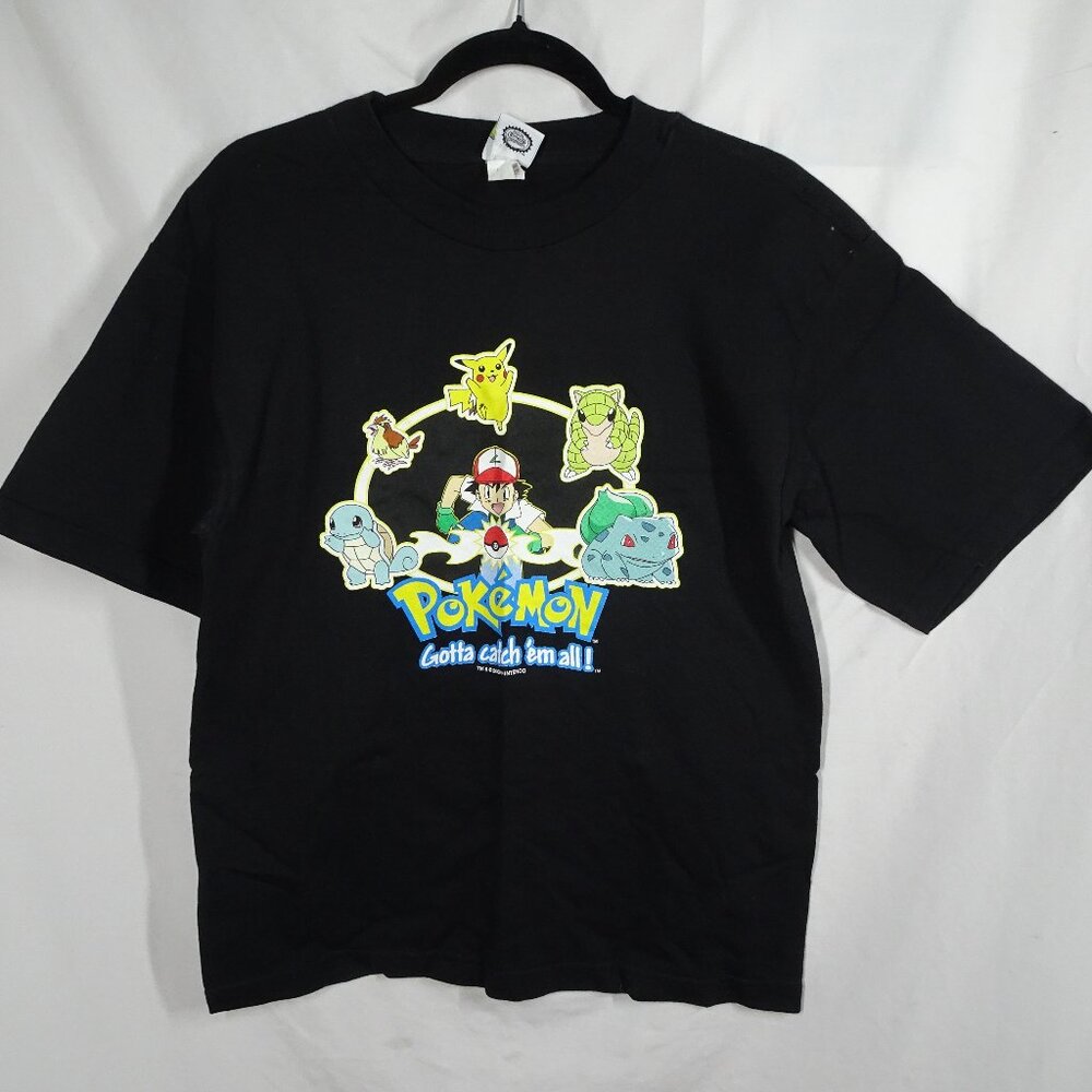 Vintage Y2K 2000 Nintendo Pokemon Gotta Catch 'em All! Youth Boy Shirt Size XL